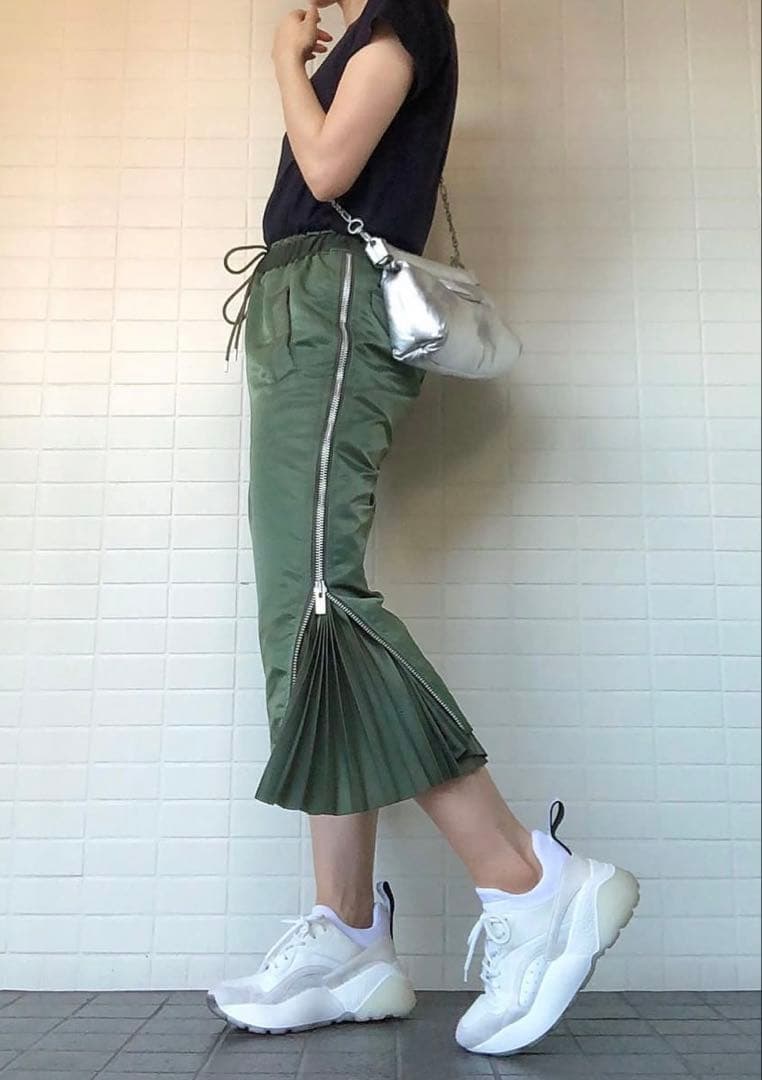 SACAI ブラックプリーツ切り替えスカート サカイisseyギャルソンyama