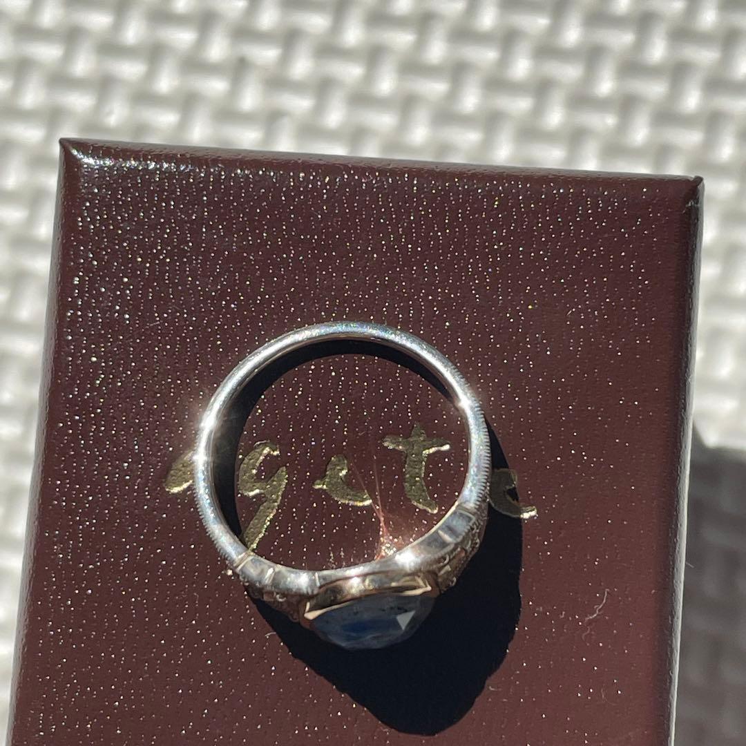 【新品】agete アガット　K10 SILVER シルバーリング　カイヤナイト