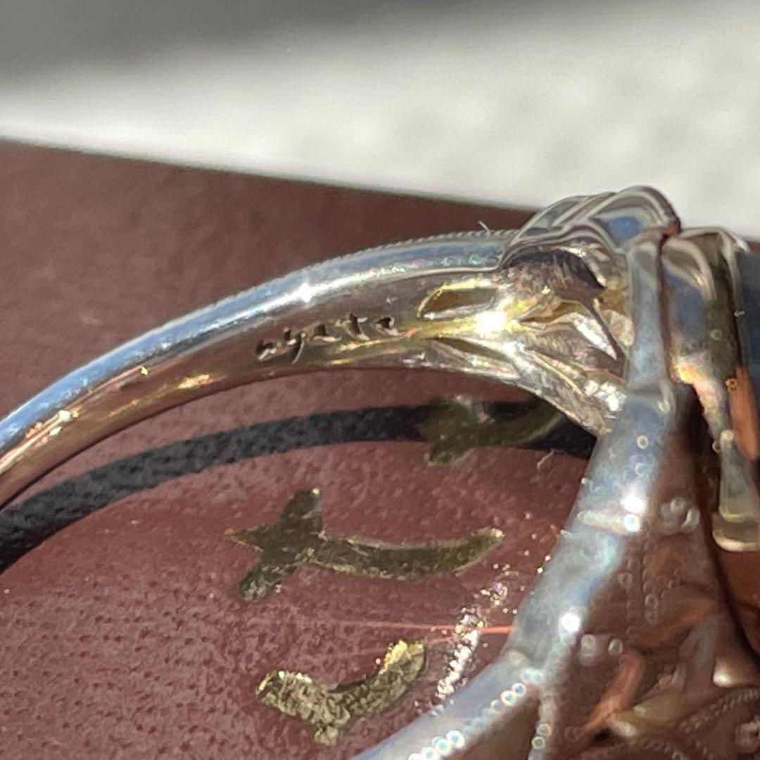 【新品】agete アガット　K10 SILVER シルバーリング　カイヤナイト