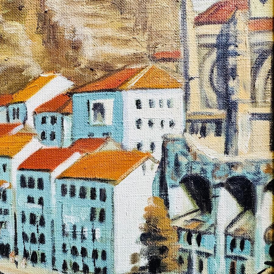 宮倉靖三 スペイン オニダロア 無所属 サイン有り インテリア 油彩 絵画 額装