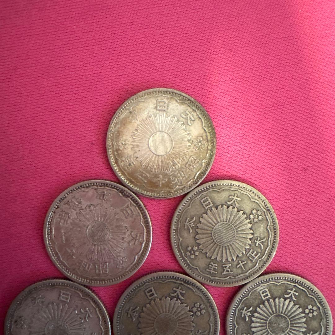 美品鳳凰小型50銭 銀貨 大正11•14•15昭和7•9•11年 10枚セット