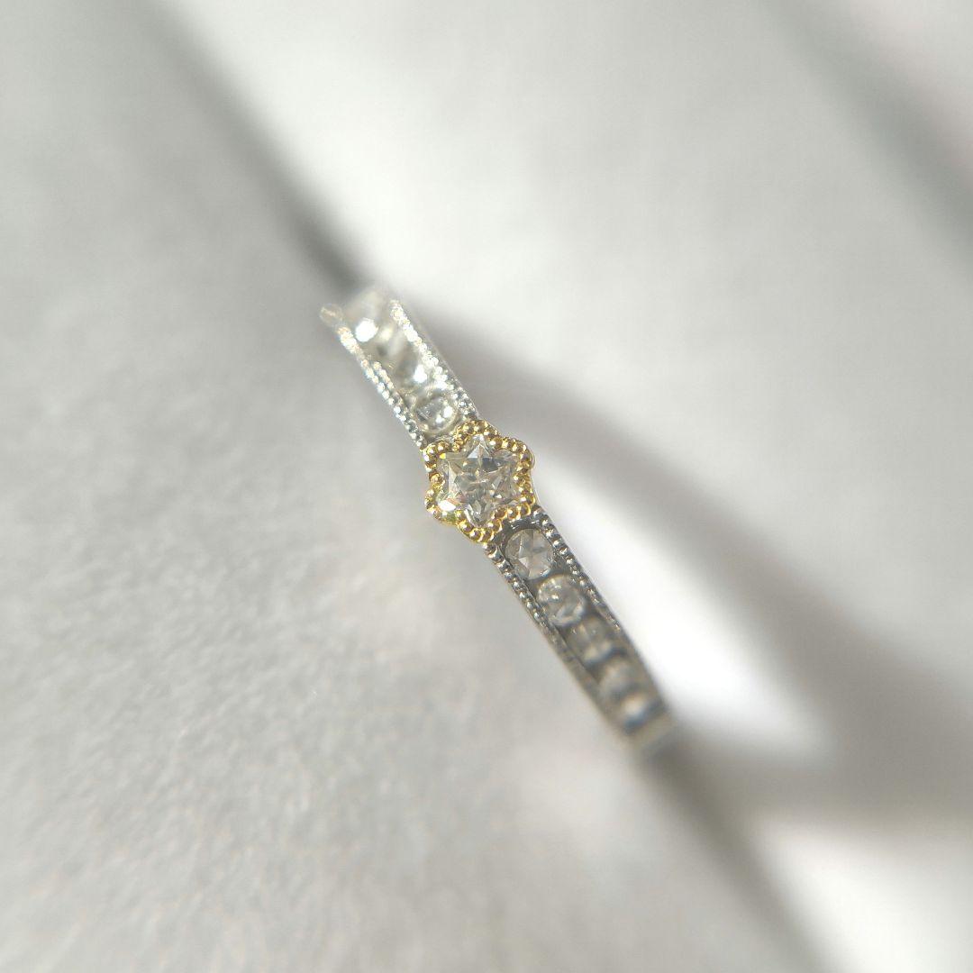 スターカット　ローズカット　ダイヤモンド　ピンキーリング　ヴィクトリアンボックス