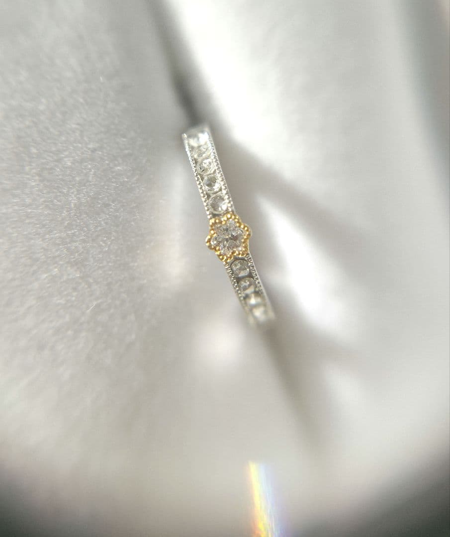 スターカット　ローズカット　ダイヤモンド　ピンキーリング　ヴィクトリアンボックス