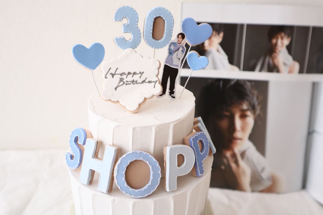 ハンドメイド☆オーダーページ　アイシングクッキー 風ケーキトッパー　推しケーキ