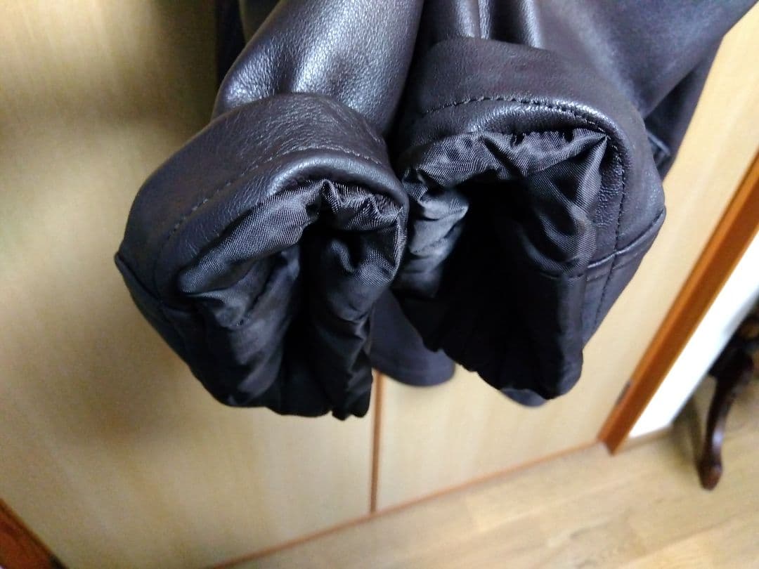 Paul Smith ラムレザー コート 中綿入り ステンカラーMブラウン美品。