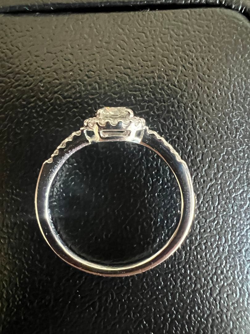 PT900 天然ダイヤモンド計0.609ct リング　12号