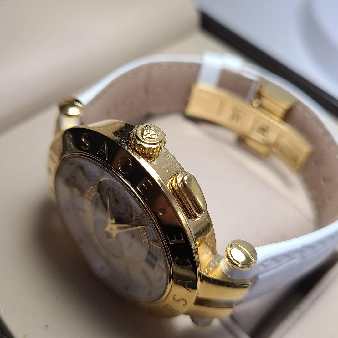 【美品】VERSACE　デュアルタイム　純正ベルト　電池交換済み　腕時計