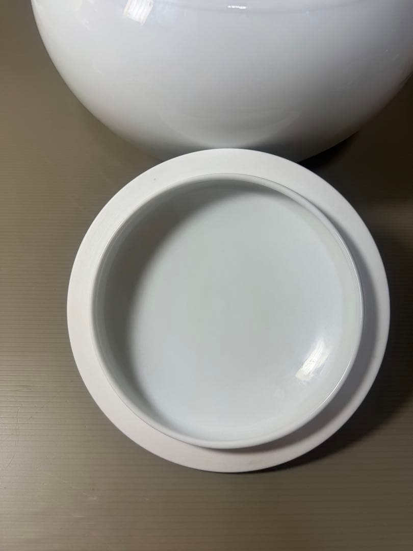 2348 清六窯　高麗庵　中村清六　白磁　壷　蓋物　未使用