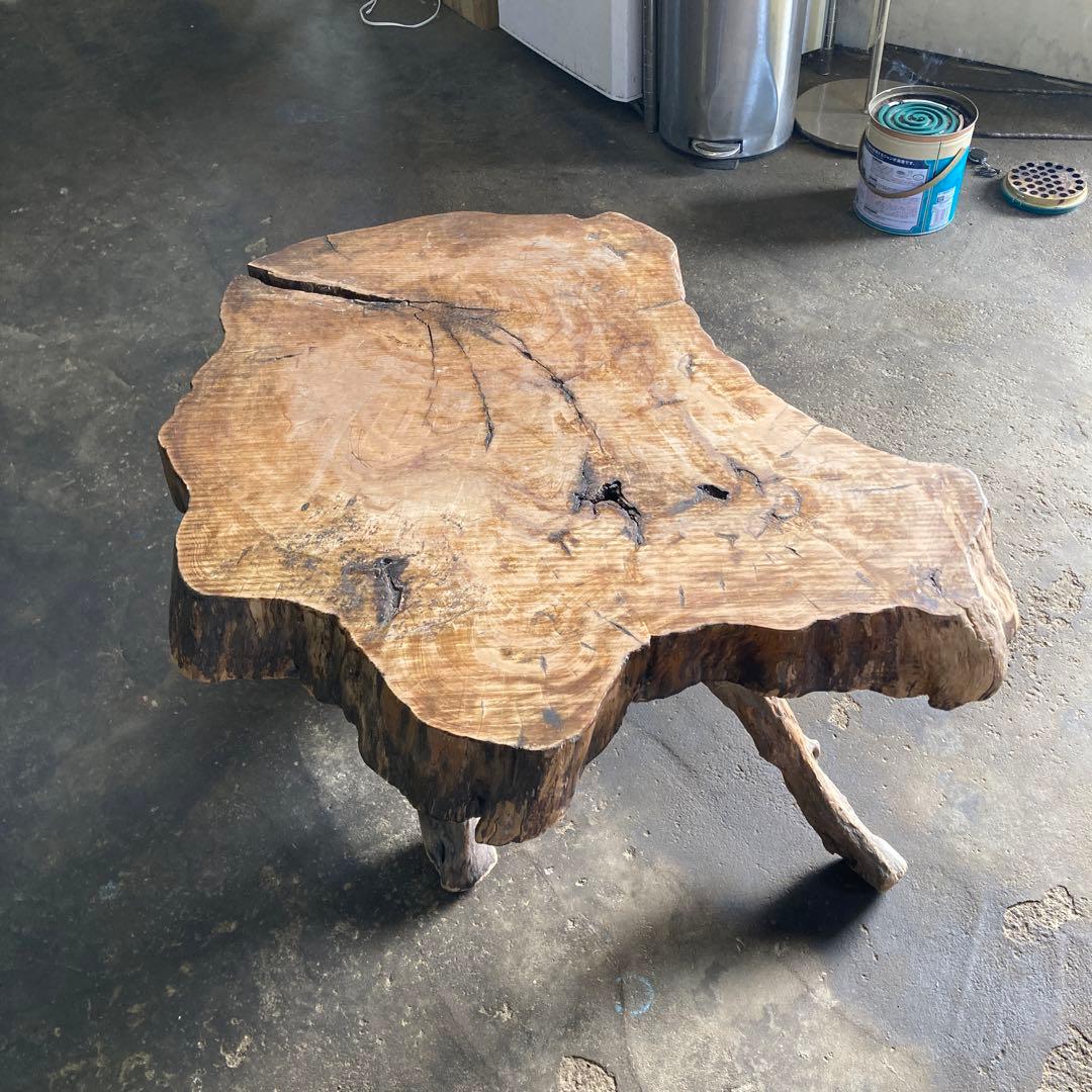 m*o様 引き取り歓迎 流木脚のテーブル 天然木 一枚板 ナチュラル