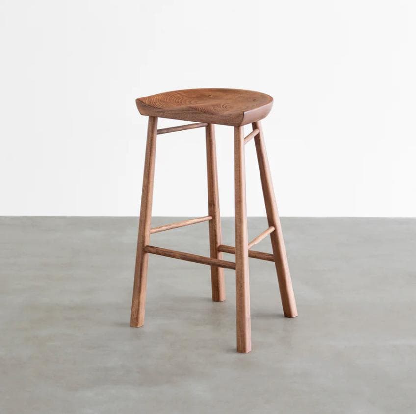 KANADEMONO クラフトスツール　ビーチ天然木　ブラウン