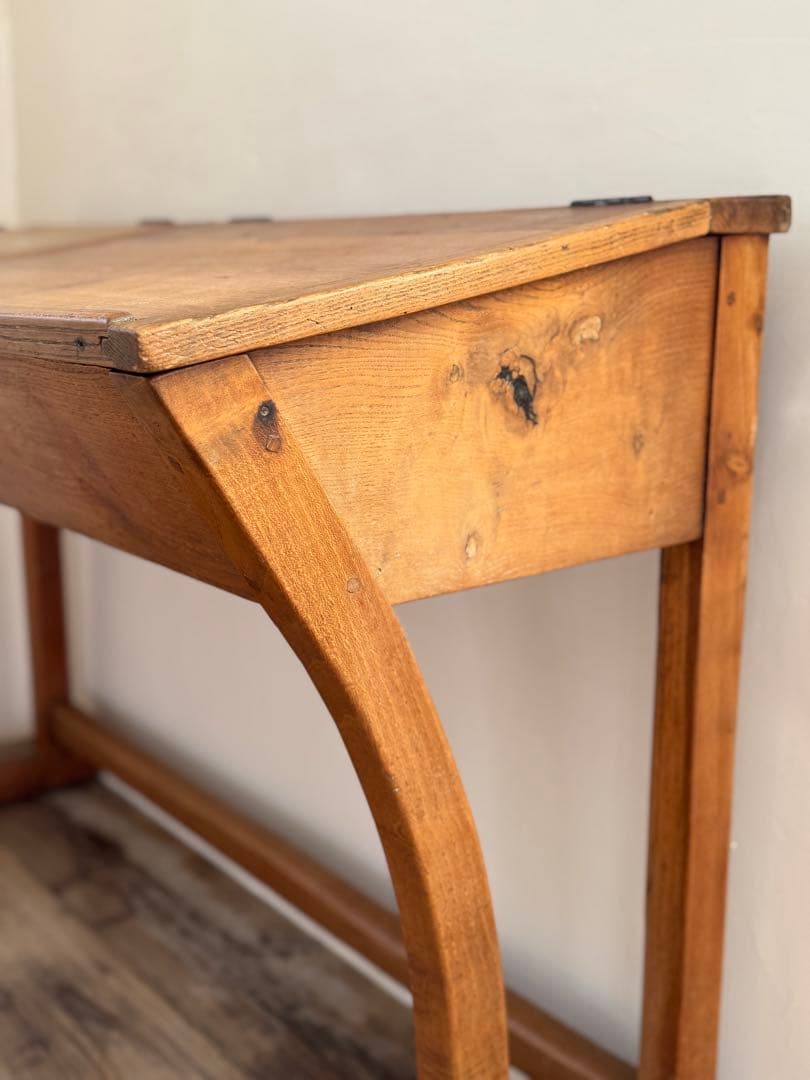 1900s初期フランスアンティーク 2人掛け　スクールデスク