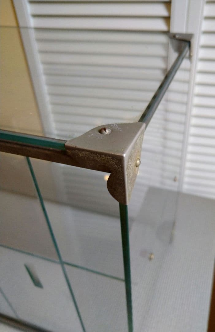 （ameo）古いガラスケース 小型 ショーケース 2段ラック 当時物