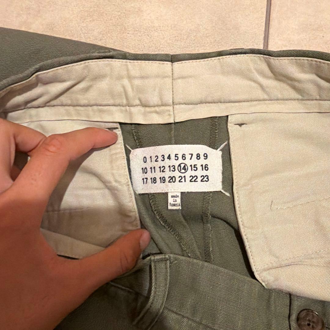 オリーブグリーン チノパン マルジェラ