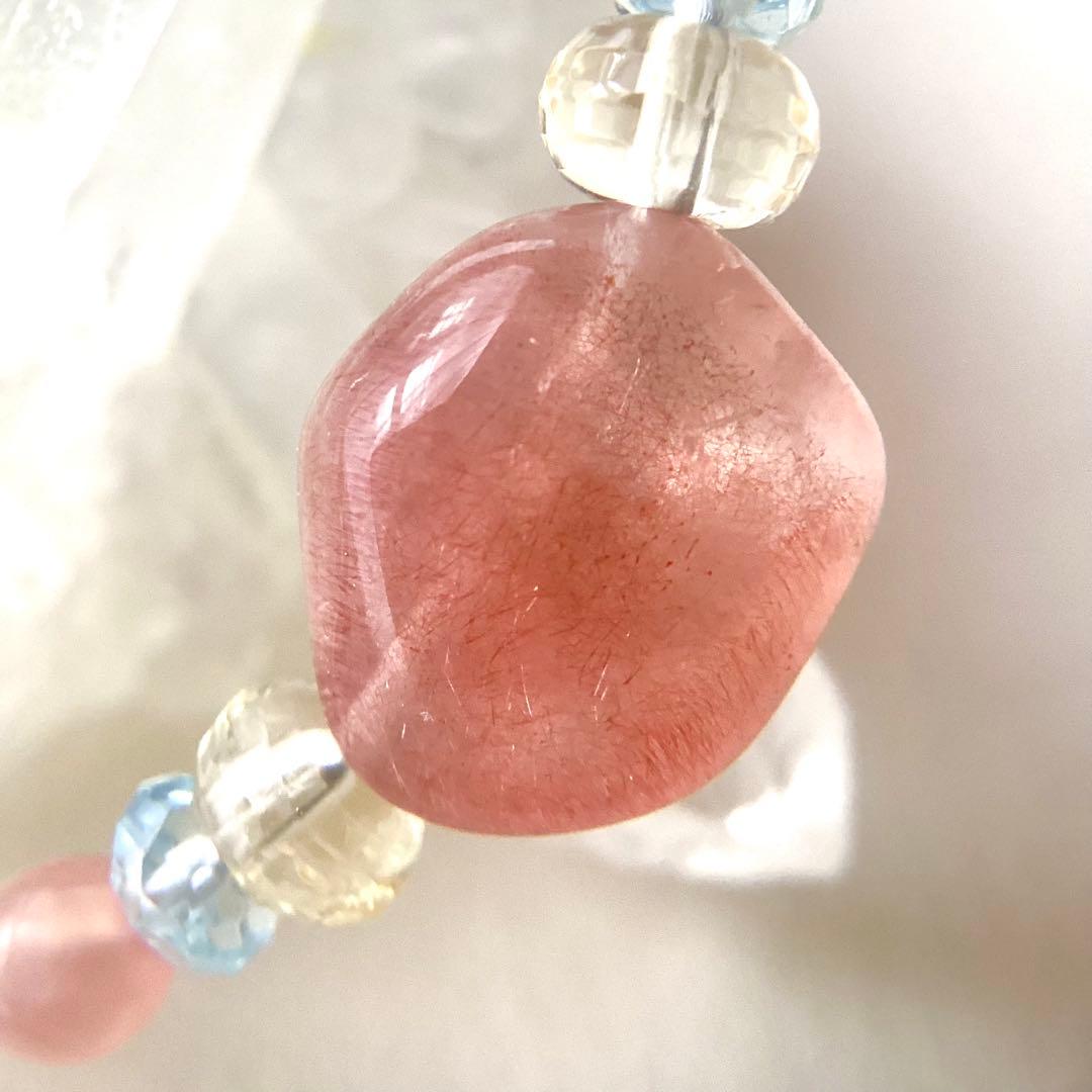 小唄 ★ブレスレット ストロベリークォーツ ♪ 353