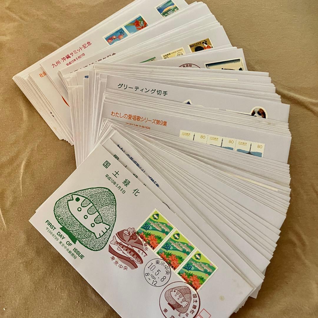 初日カバー 平成8年8月〜平成12年12月 420枚 満月印