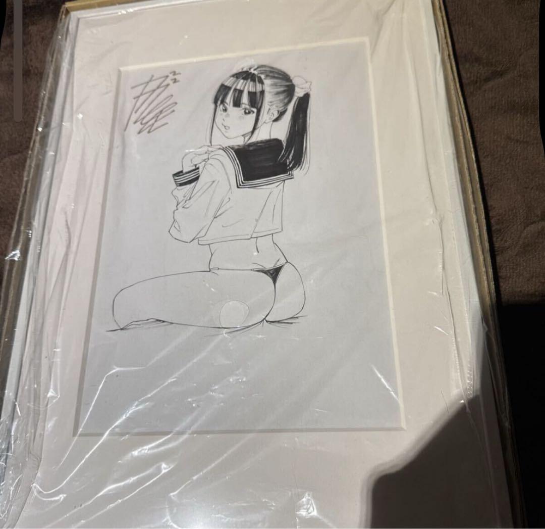 ガガイモ　会場限定1点物　セーラー尻　直筆　原画　個展　黒網美人