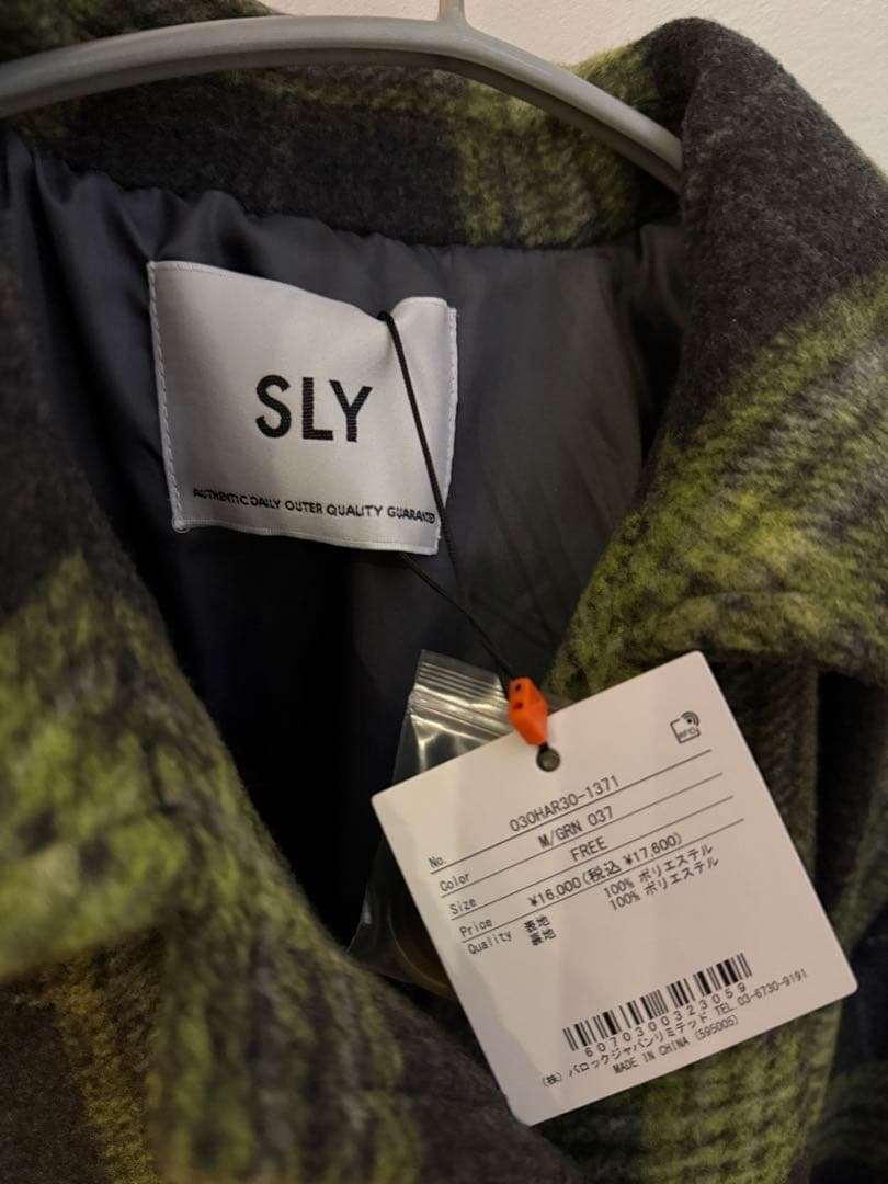 あがさ SLY オーバー ミディ チェック コート 新品タグ付き