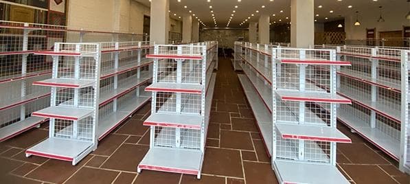 「業務用」什器 店舗展示棚 W90×H180 店舗什器 陳列棚 コンビニ