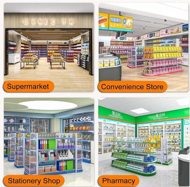 「業務用」什器 店舗展示棚 W90×H180 店舗什器 陳列棚 コンビニ