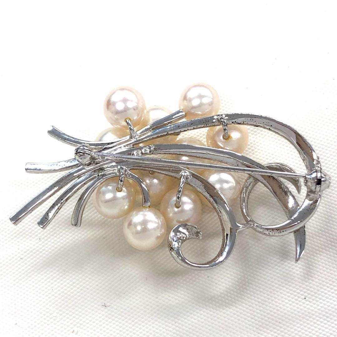 M04/057 MIKIMOTO ミキモト パールブローチ シルバー