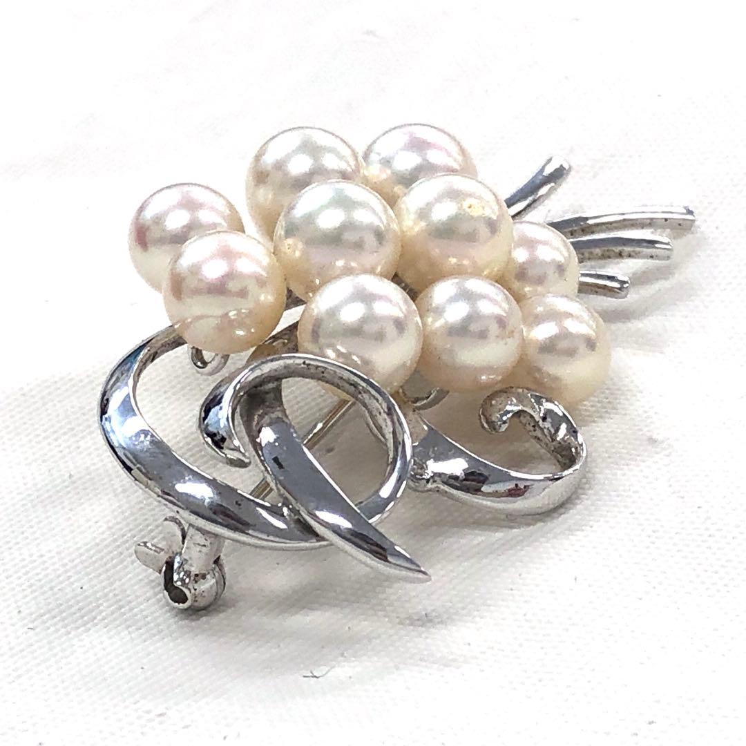 M04/057 MIKIMOTO ミキモト パールブローチ シルバー