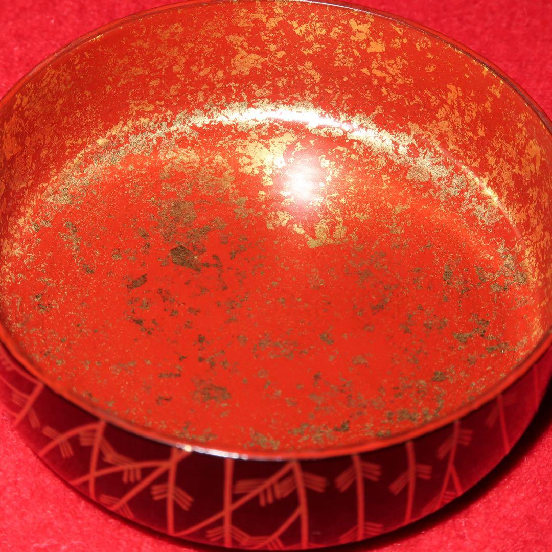 【茶道具】石井隆鳳作　芽張柳蒔絵大棗