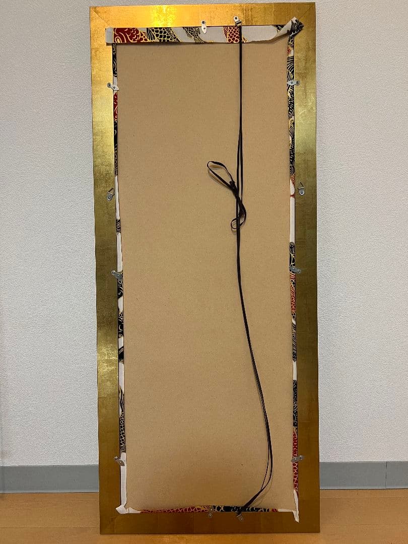 【日本製】黄金の手ぬぐい額縁（ゴールド）UVカットアクリル板仕様【岐阜の木工屋】