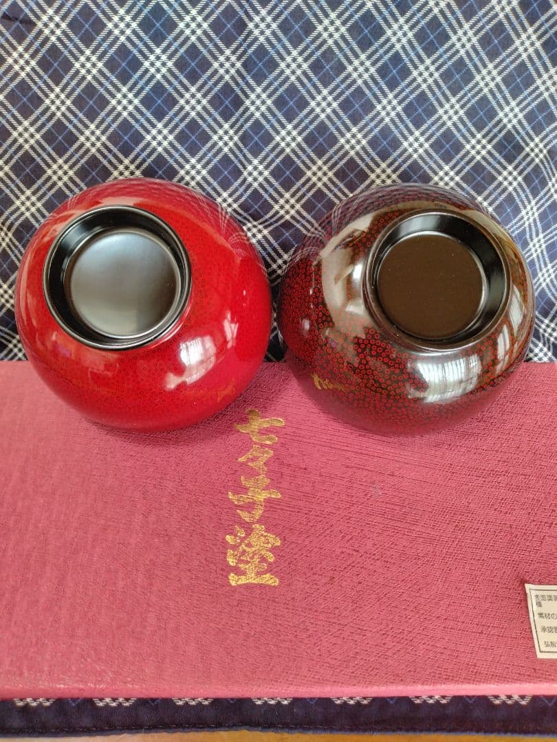 津軽七々子塗り　夫婦汁椀２個セット