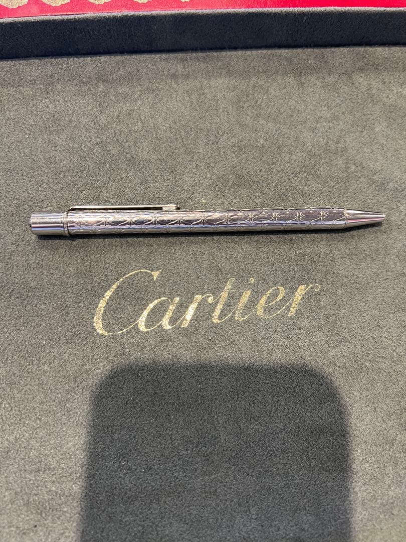 美品⭐️Cartier ボールペン サントスCドゥ　シルバーカラー