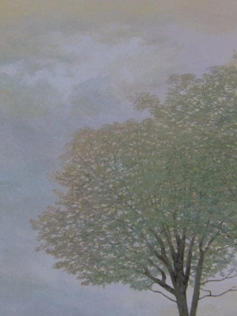 三輪晃久、【はれゆく】、希少な額装用画集画、新品高級額 額装付