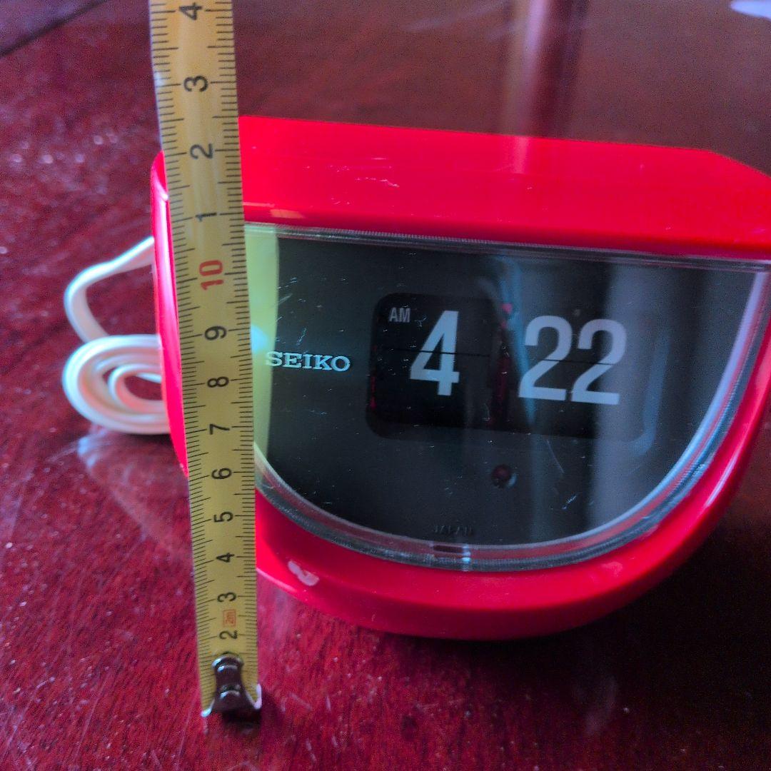 新品未使用 SEIKO 赤 置時計 昭和レトロ パタパタ時計