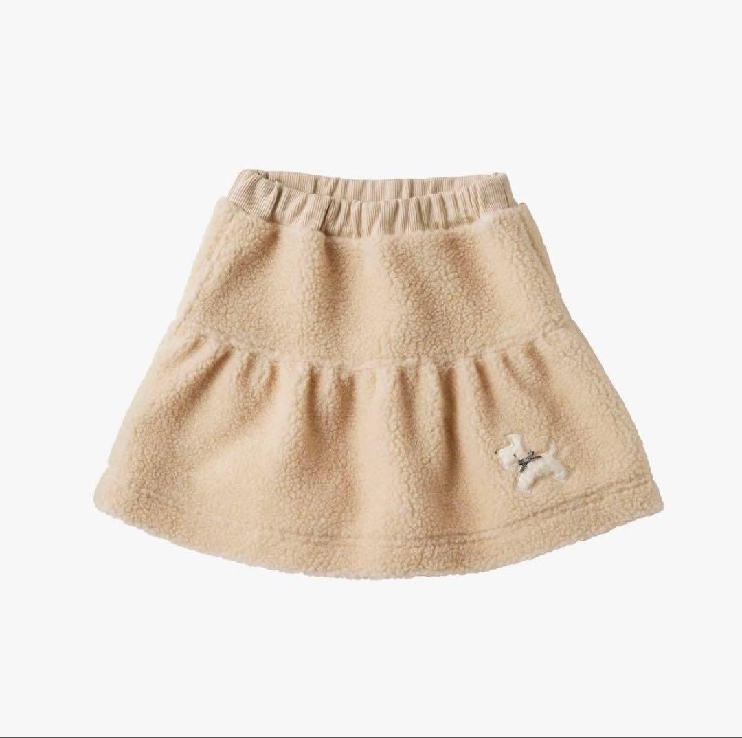 familiar ファミリア ボア スカート アップリケ もこもこ 120