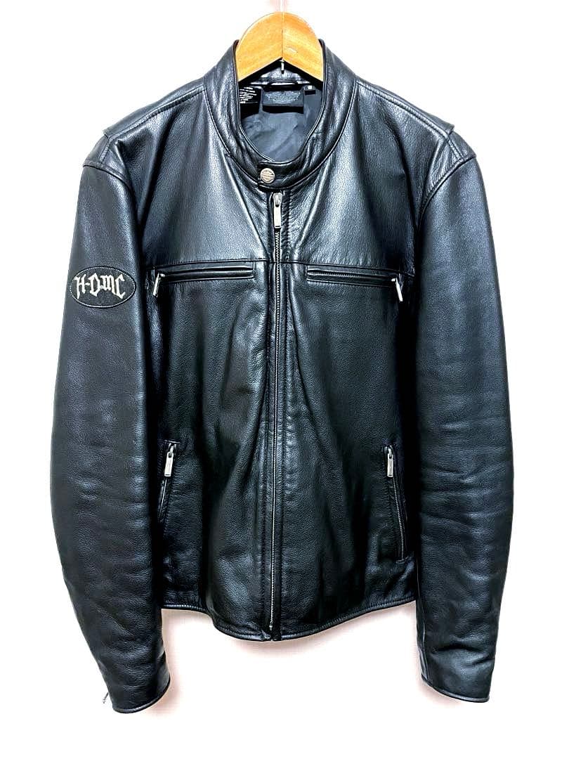 希少美品！ハーレーダビッドソン HDMC ライダースジャケット スカルデザイン