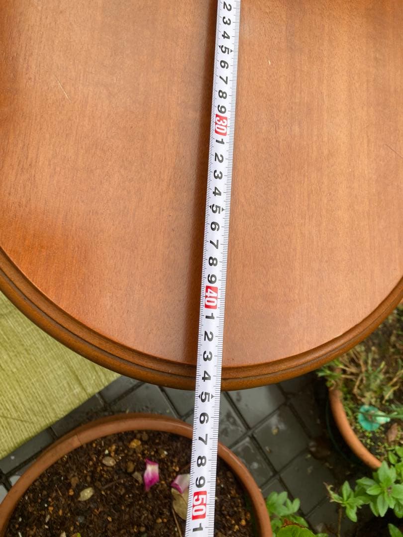 アンティーク家具　イタリア製　花柄象嵌　サイドテーブル　花台　猫脚