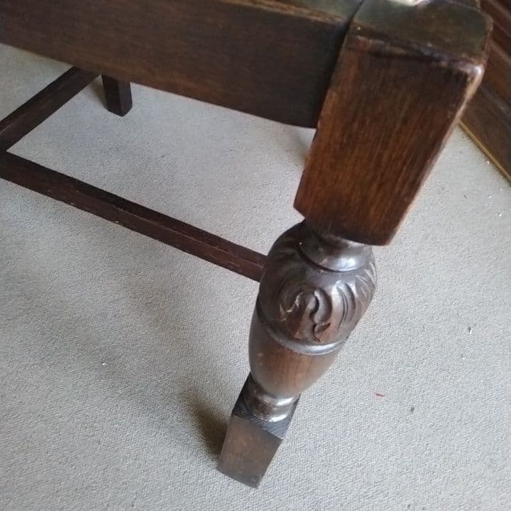 木製 英国スタイル 椅子 　イギリス式　イングランド式　花柄クッション付き