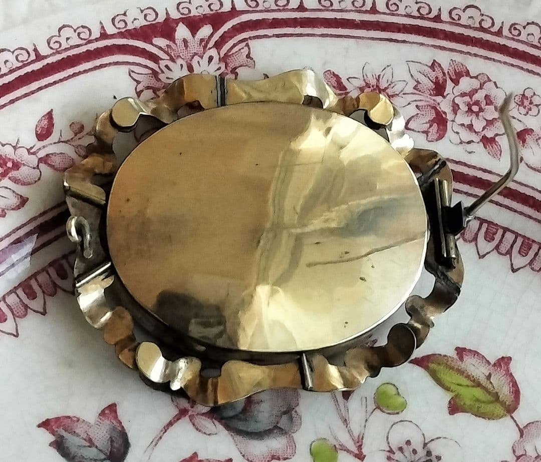 アンティーク モーニングジュエリー ブローチ 遺髪 訳あり