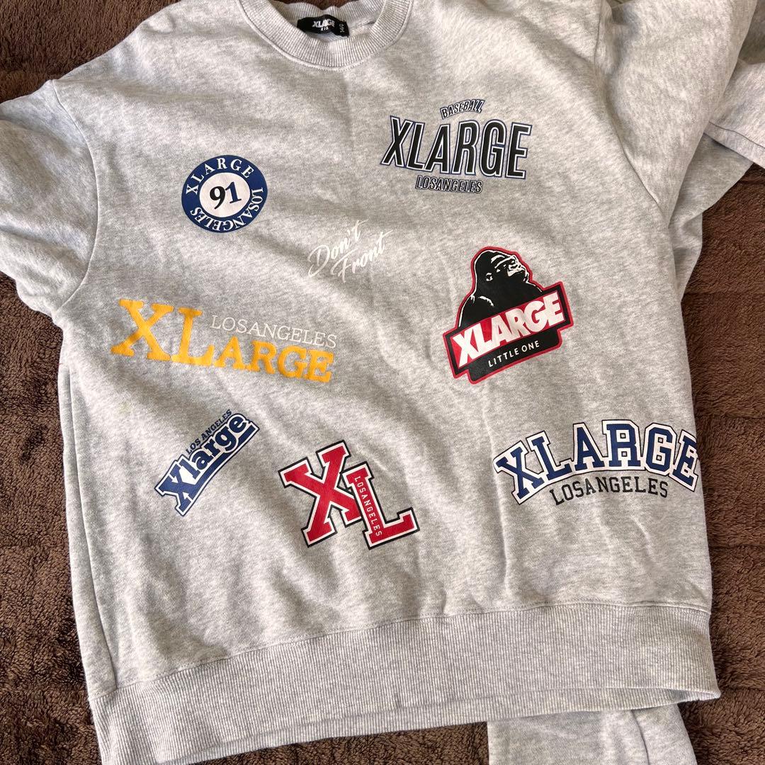 超美品　XLARGE KIDSトレーナーとロングパンツセット 140 裏毛