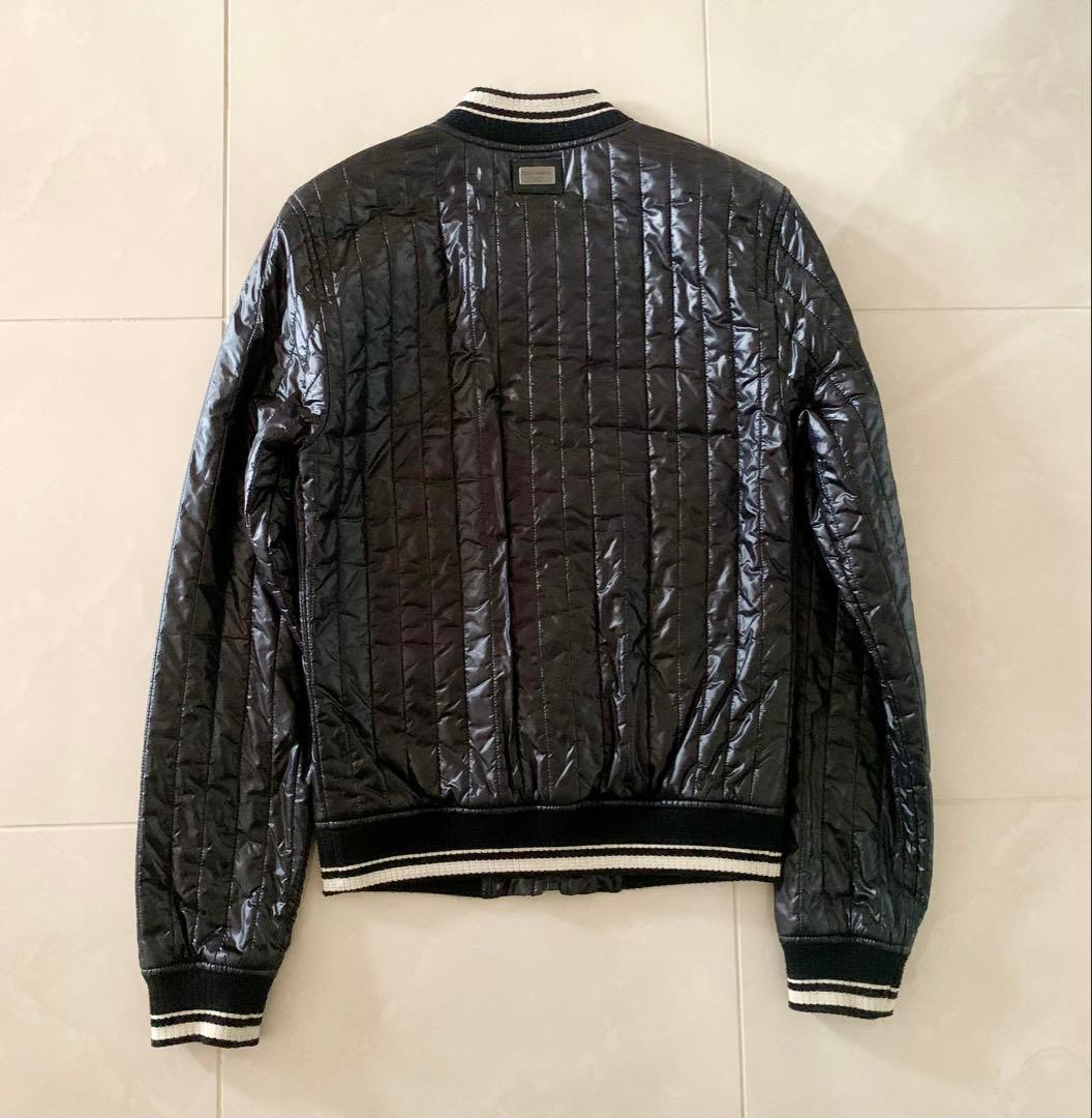 DOLCE&GABBANA ブルゾン シルバーロゴ 光沢　リブニット