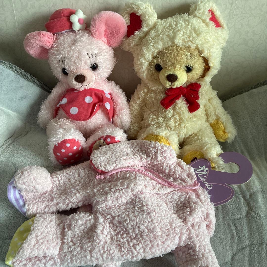 カドリーベア　熊　ディズニー　ミニー　ぬいぐるみ　Ｍサイズ　2体　クリスマス