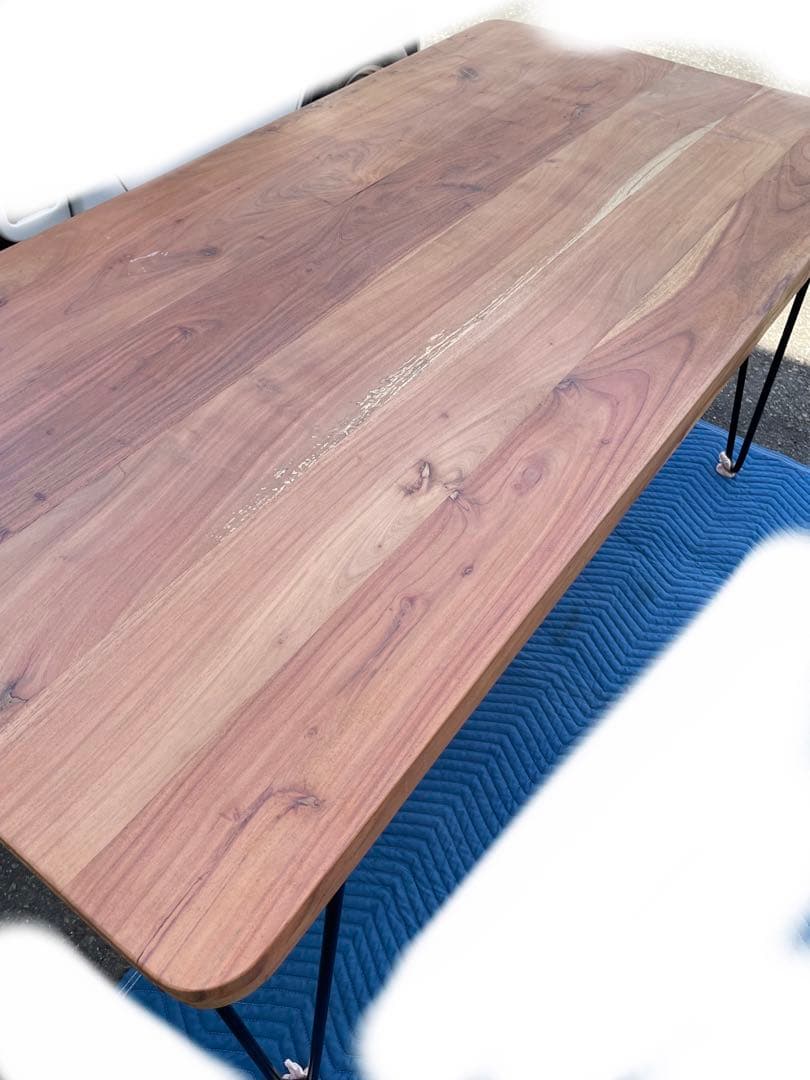 天然木　ウッド　ダイニングテーブル　アイアン