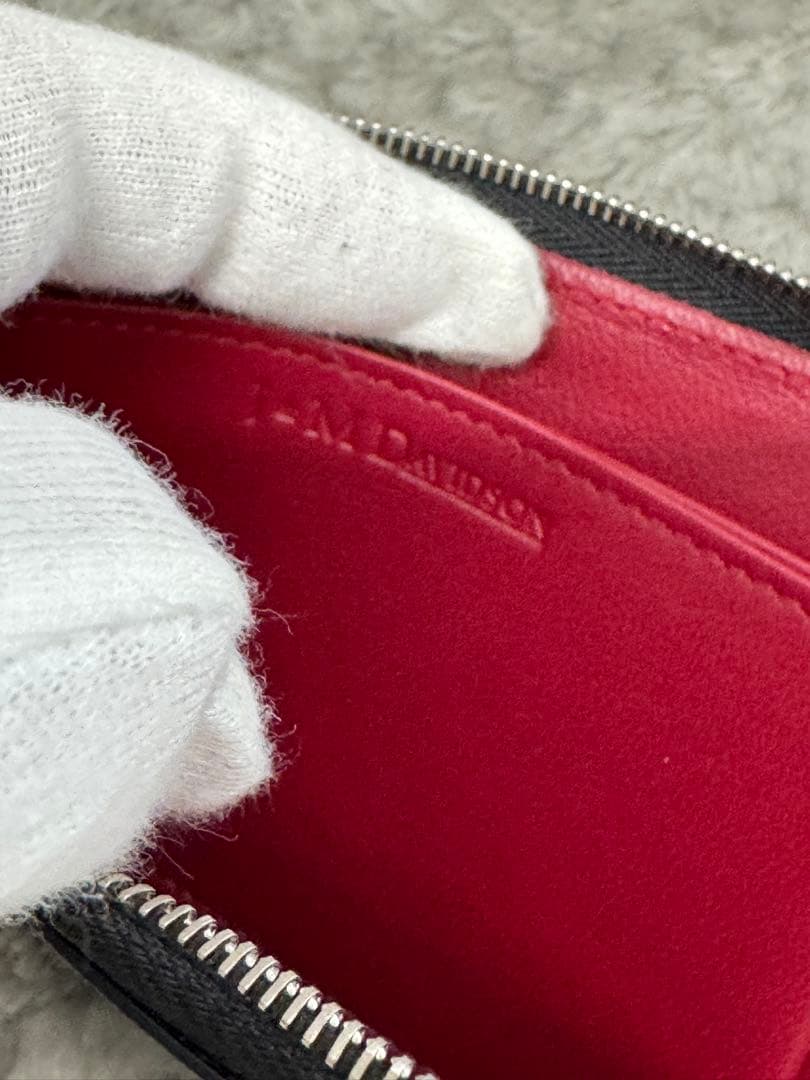 《未使用品》J&M DAVIDSON L字ファスナー コンパクト財布　ブラック