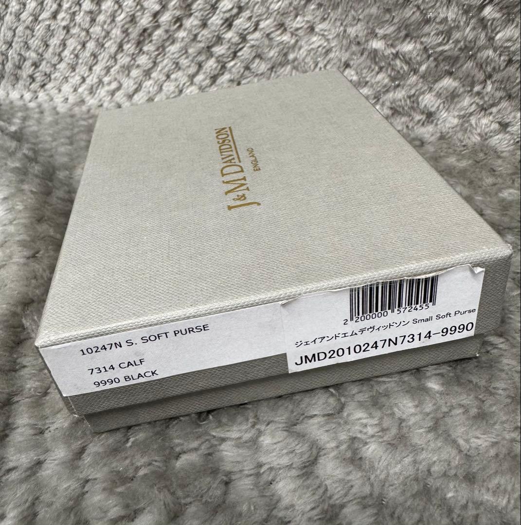 《未使用品》J&M DAVIDSON L字ファスナー コンパクト財布　ブラック
