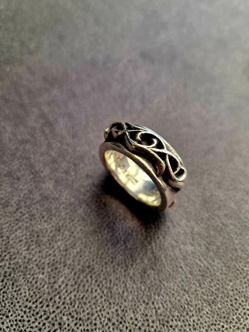 クロムハーツのダブルナローヴァインバンドリング（シルバー