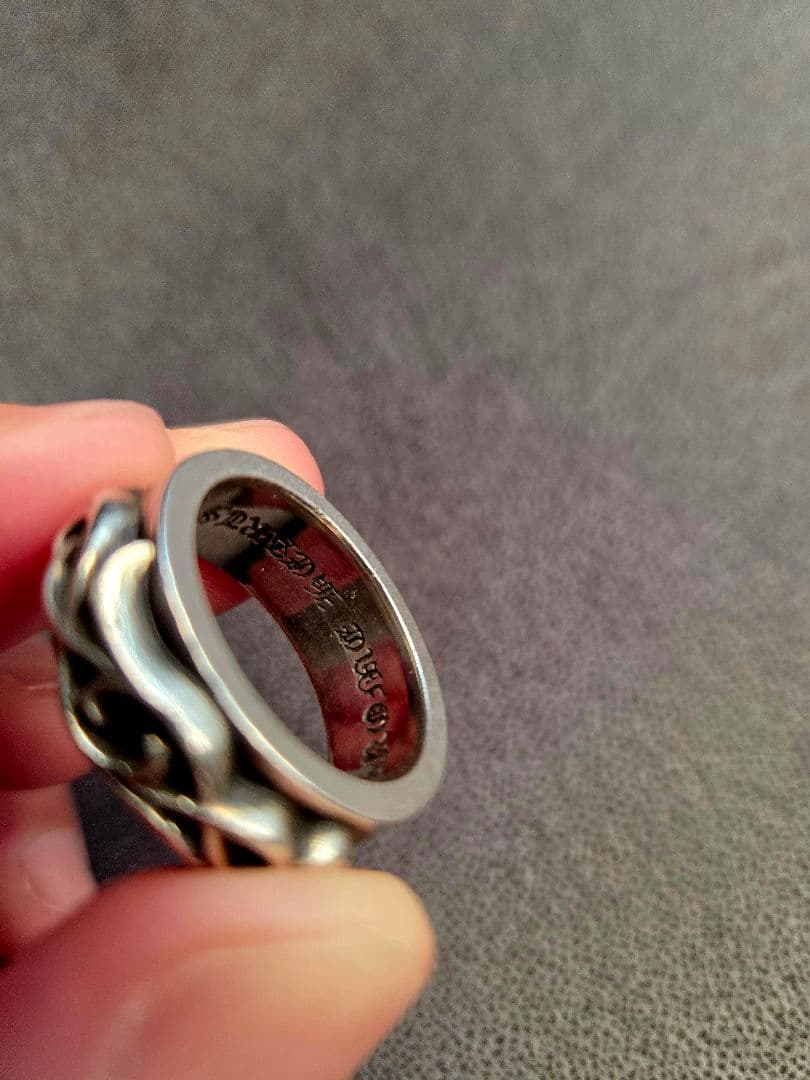 クロムハーツのダブルナローヴァインバンドリング（シルバー