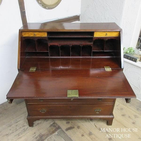 イギリス アンティーク 家具 ライティングビューロー デスク 机 6556d