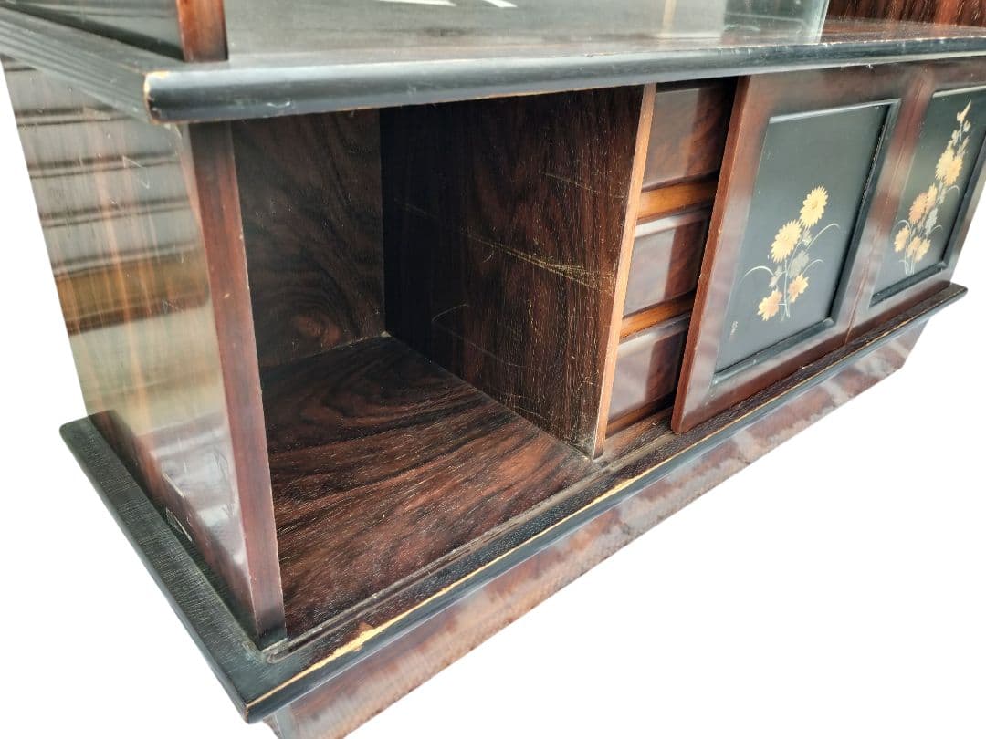 昭和レトロ　茶箪笥　木製収納キャビネット　ヴィンテージ