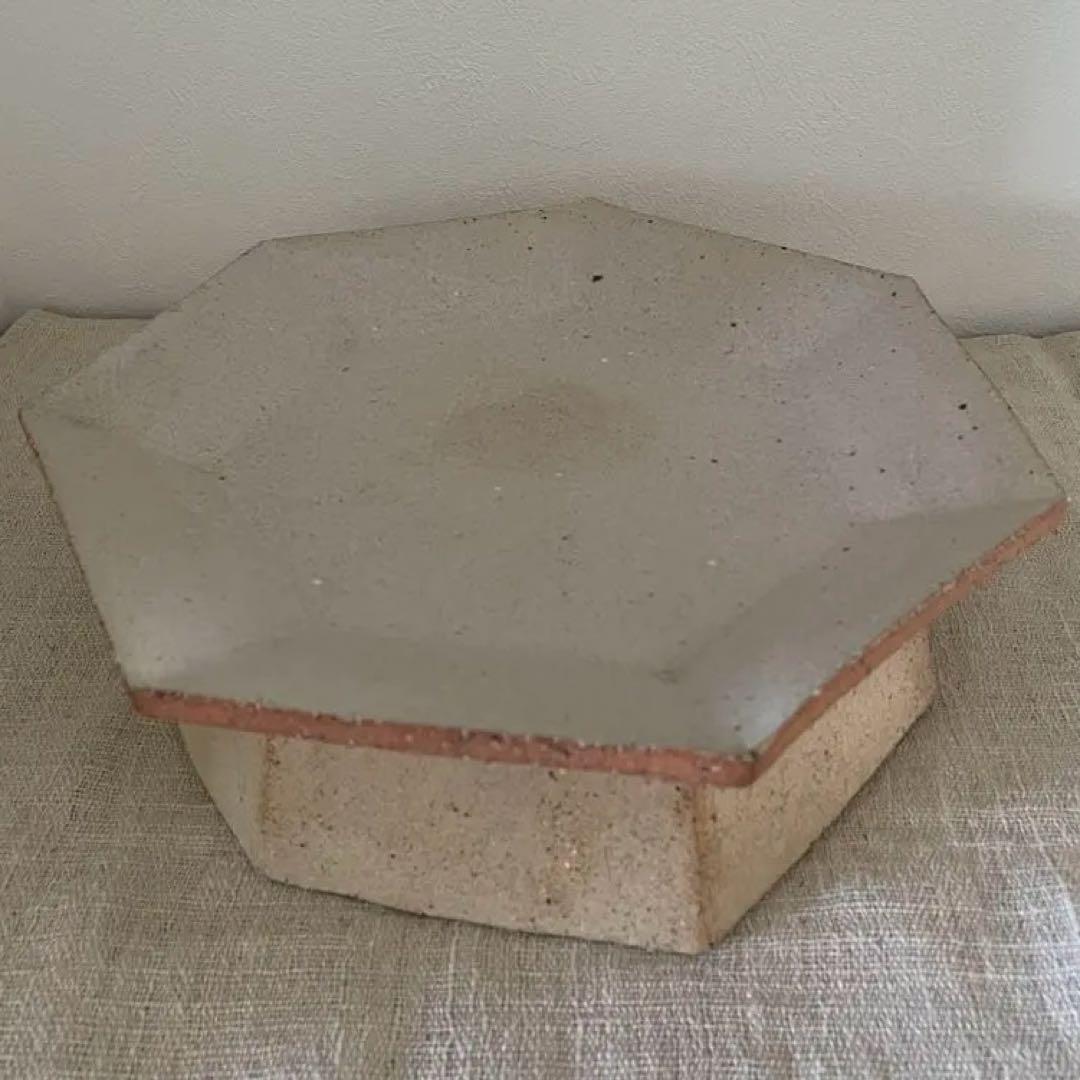 沖縄　大嶺實清　2000年前後作品　七角形台付き皿