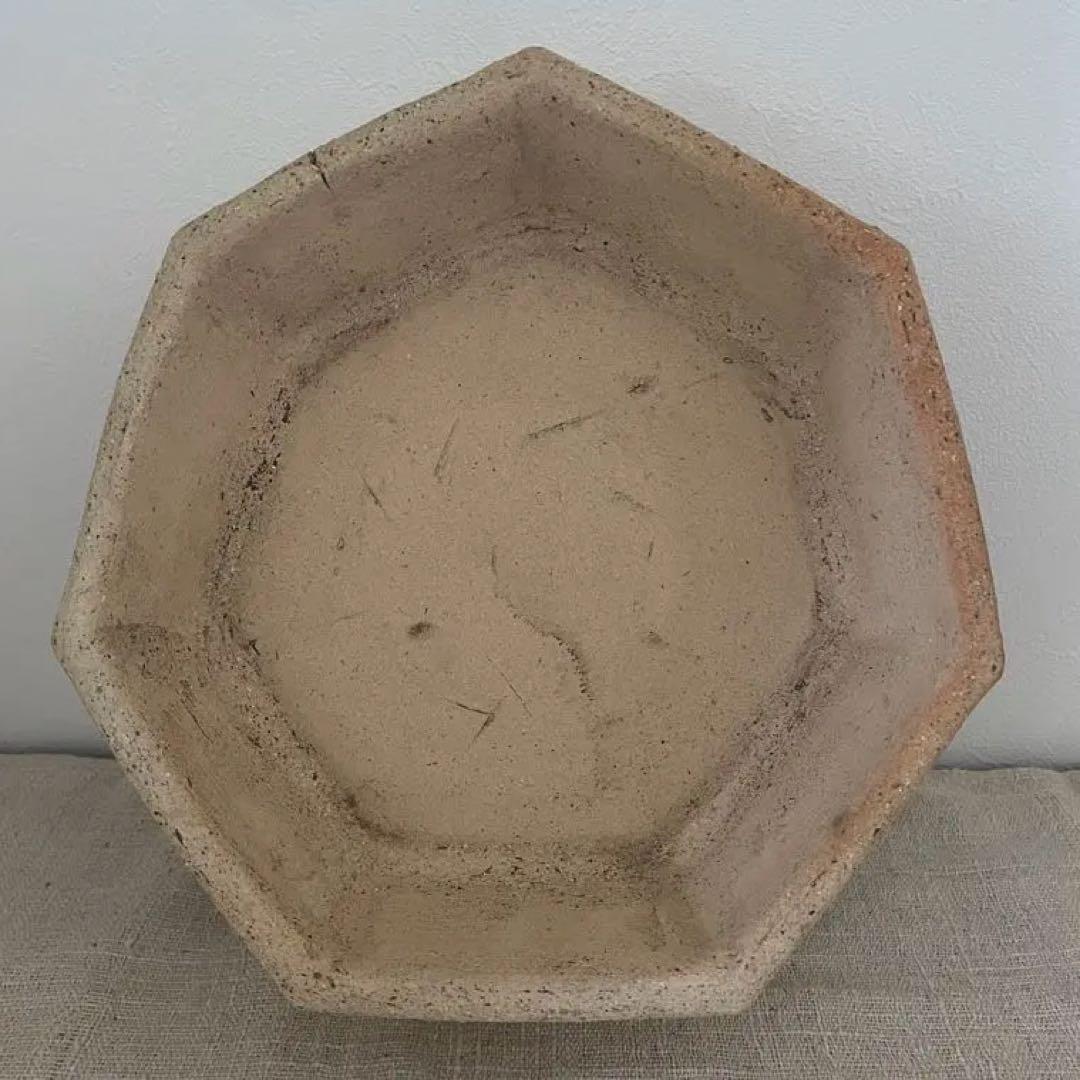 沖縄　大嶺實清　2000年前後作品　七角形台付き皿