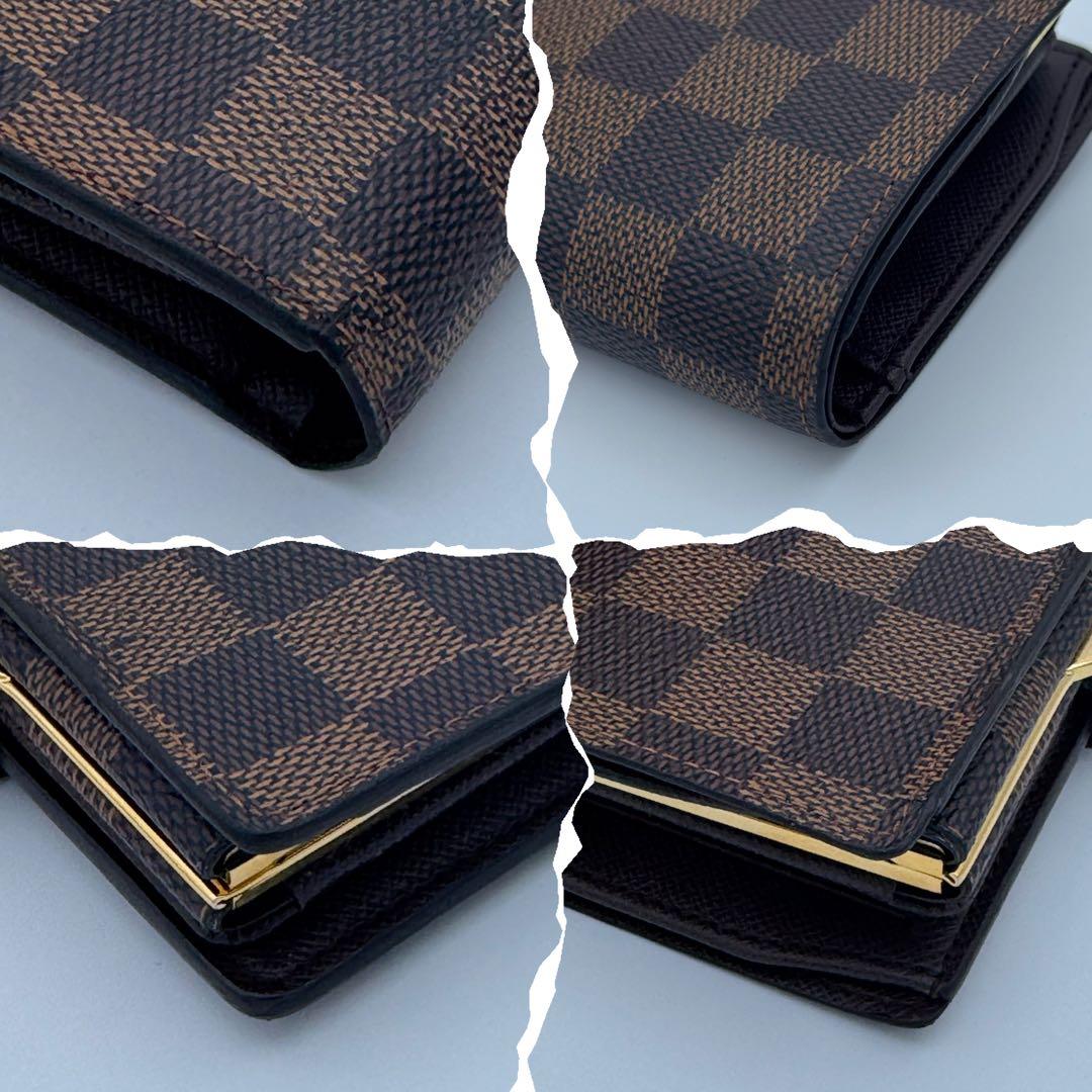 【定番人気】ルイヴィトン ダミエ エベヌ 折り財布 ポルトフォイユ ヴィエノワ