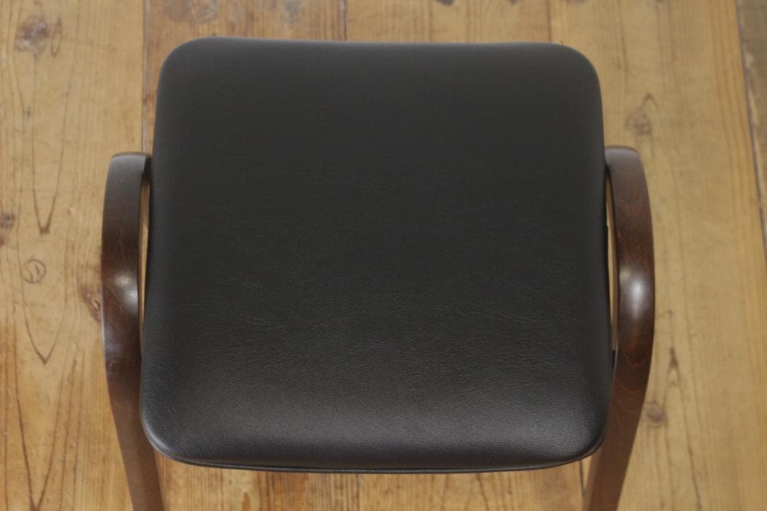 秋田木工 剣持勇 座面張り替え済み スツール No.202 レトロ 椅子 2